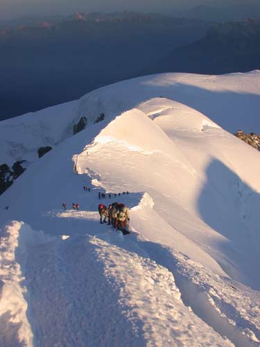 arete des bosses au lever du soleil