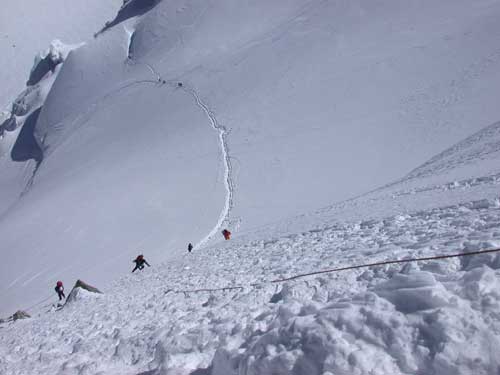 rappel dans le mur du mont maudit