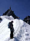 Retour vers l'aiguille du midi